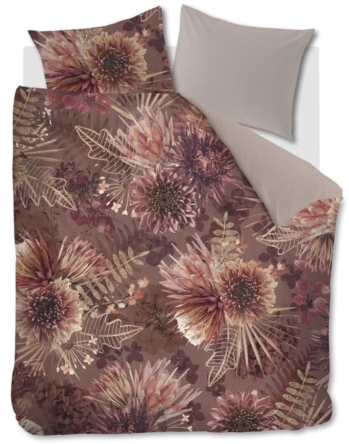 Riviera Maison Protea dekbedovertrek - Lits-Jumeaux - 240x200/220 - Steenrood