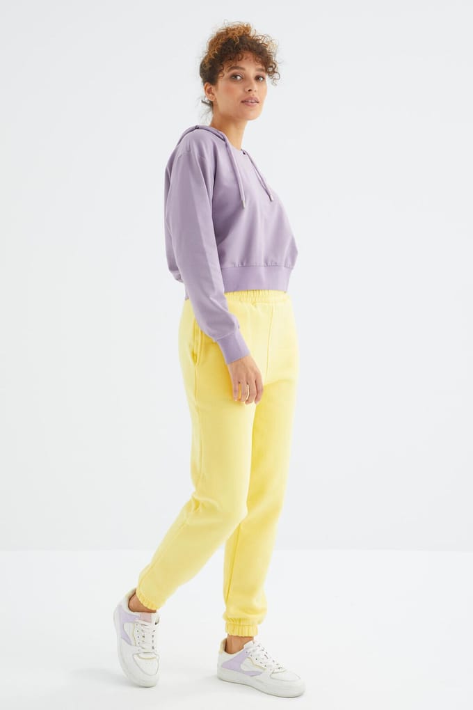 Vrouwen Hoge Taille Fleece Joggingbroek