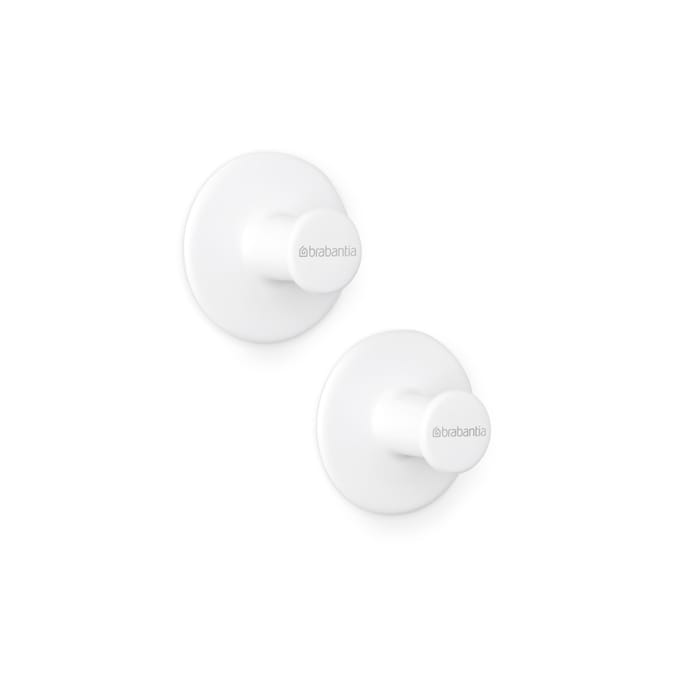 Brabantia ReNew Handdoekhaakjes - 2 stuks - Zonder boren - White