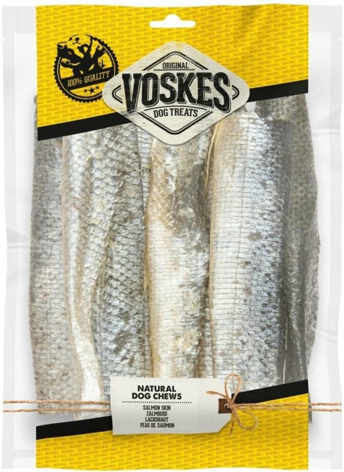 Voskes Hondensnacks Huid Zalm - 100 gr