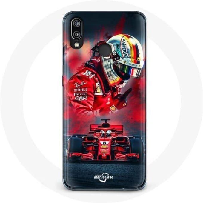 Coque - Formule 1 - P20 Lite - Rouge - Sebastian Vettel - Souple rouge