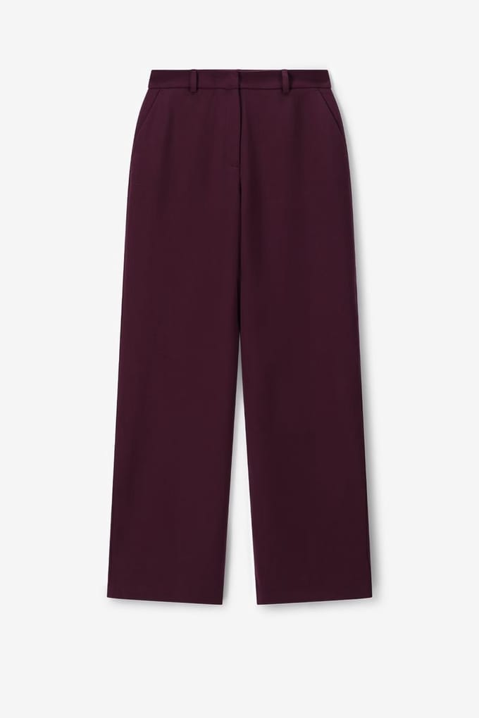 Sissy-Boy - Donkerrode high waist wide leg broek