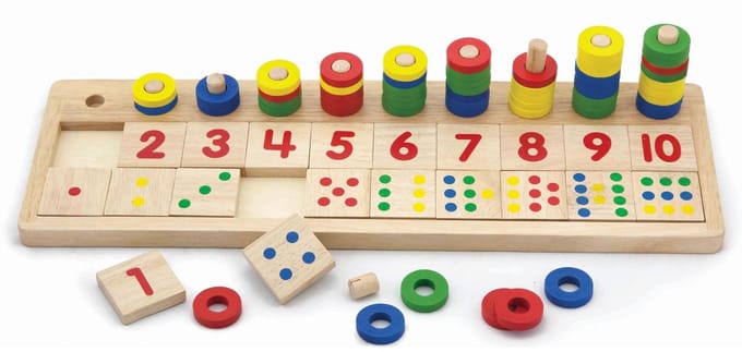 Viga Toys - Match de Getallen - Tel- Reken- en Sorteerspel
