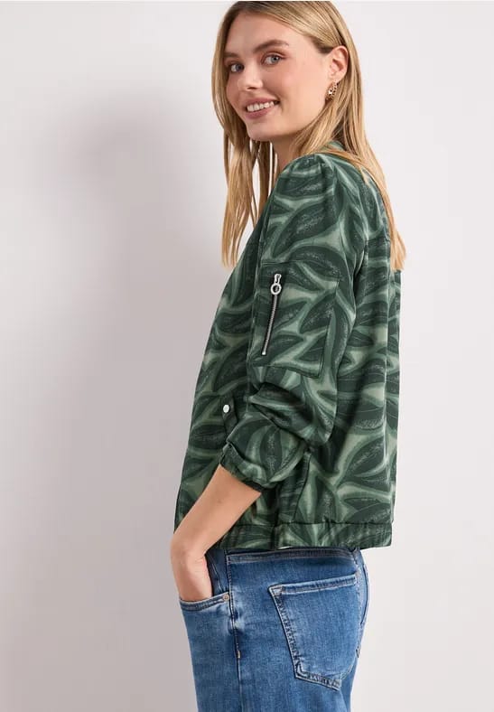 Blouson met rits en print