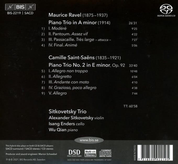 Sitkovetsky Trio - Piano Trios (SACD)