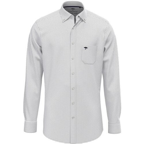 Fynch-Hatton Overhemd All-Season Oxford Check Navy / male