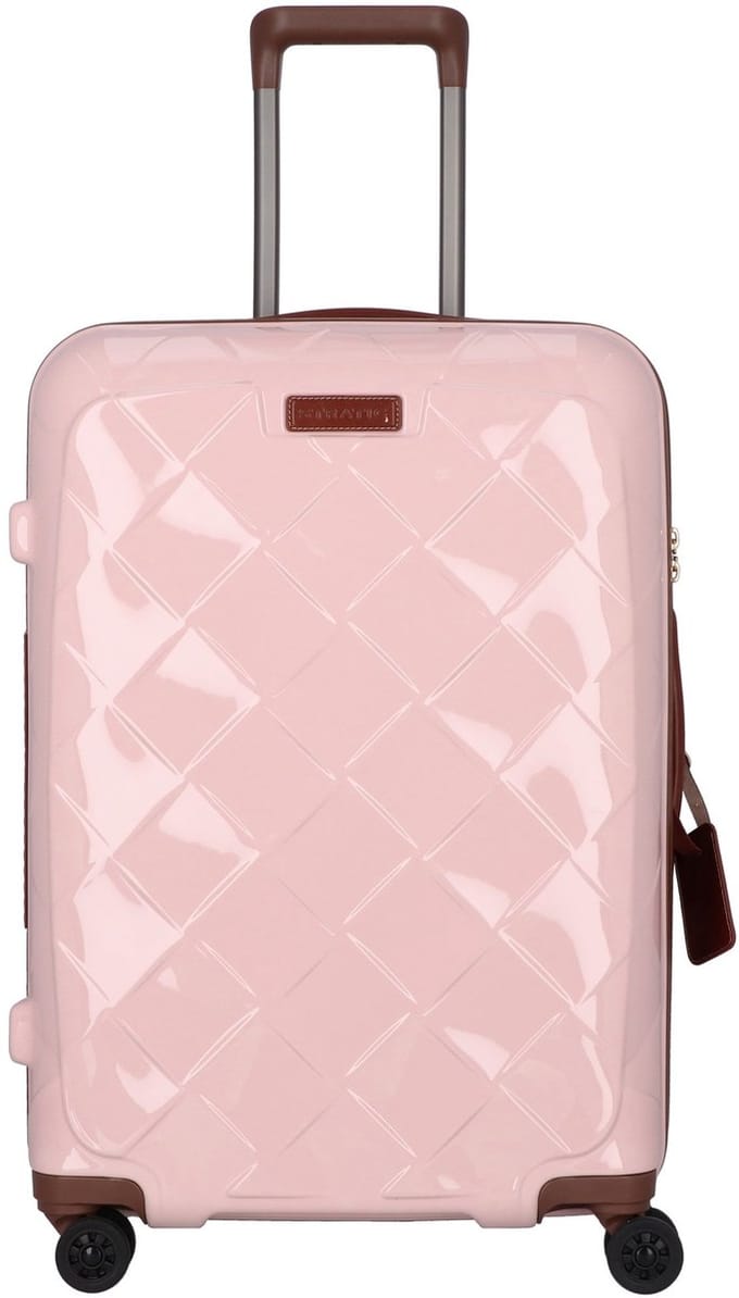 Stratic Leather & More Trolley Rose Roze 66cm
