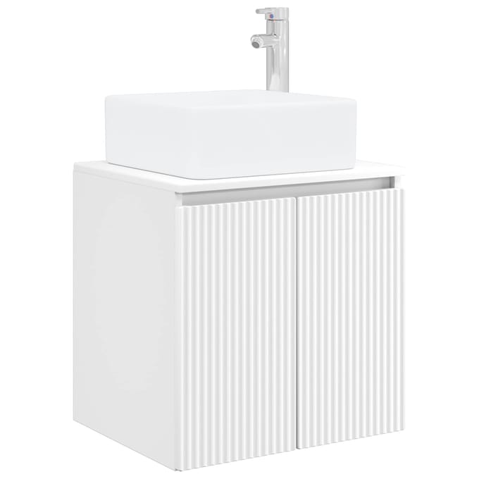 vidaXL - Wandgemonteerde - wastafel - van - een - meubel - Wit - 53 - x - 35 - x - 63 - cm