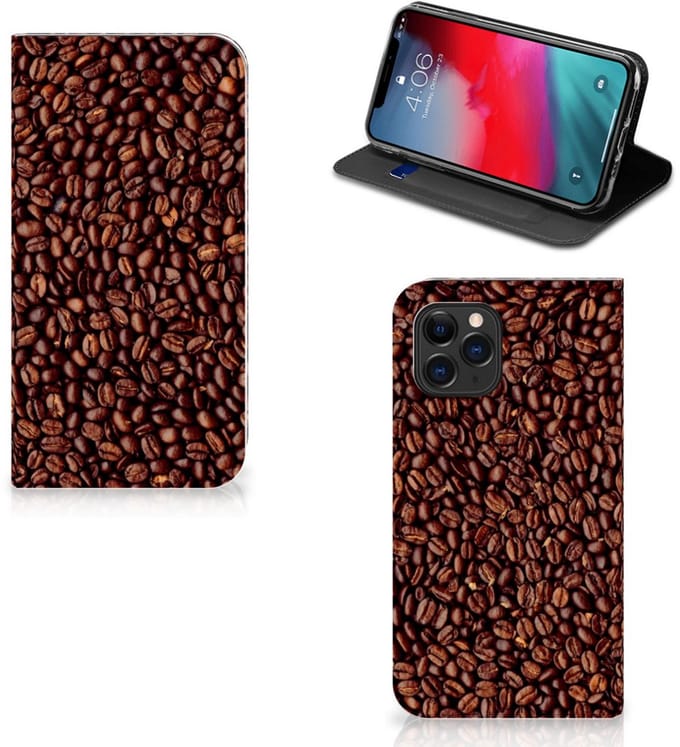 Apple iPhone 11 Pro Flip Style Cover Koffiebonen