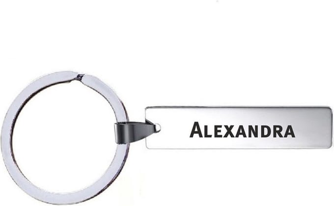 Sleutelhanger Met Naam - Alexandra - RVS