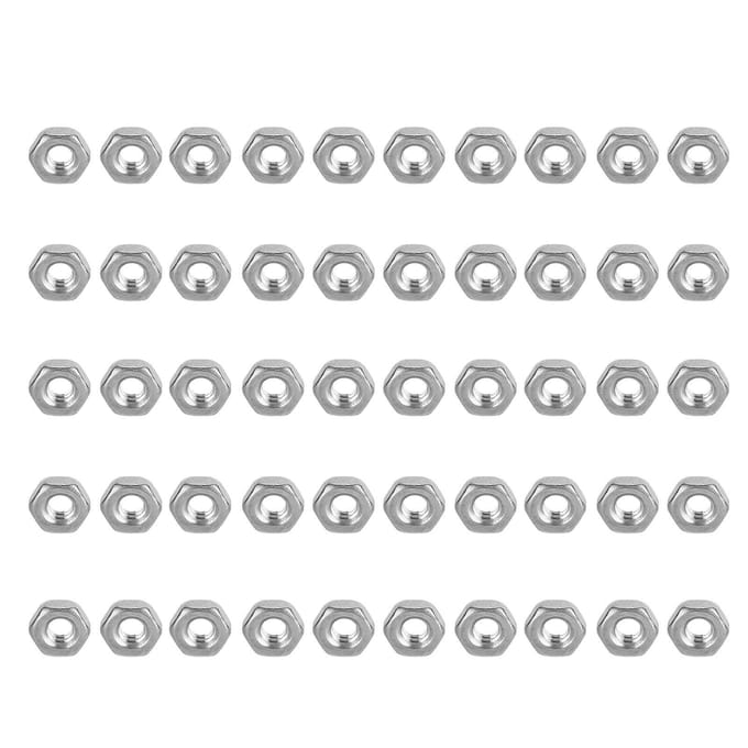 50 stuks zeskantmoeren A2?70 RVS Draadmoer Assortimentskit voor Industriële MachinesM2
