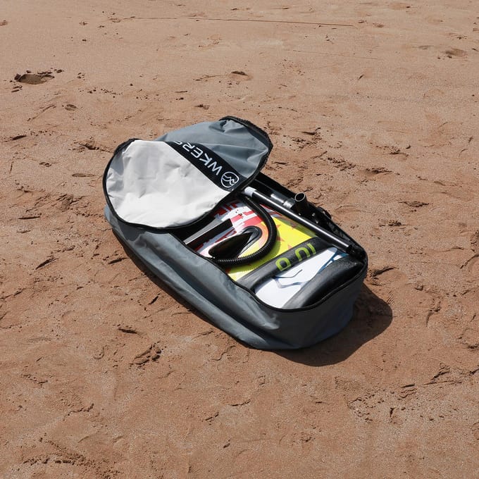 Reisrugzak voor opblaasbare SUP Stand Up Paddleboard met opbergtas, schoudertas grijs