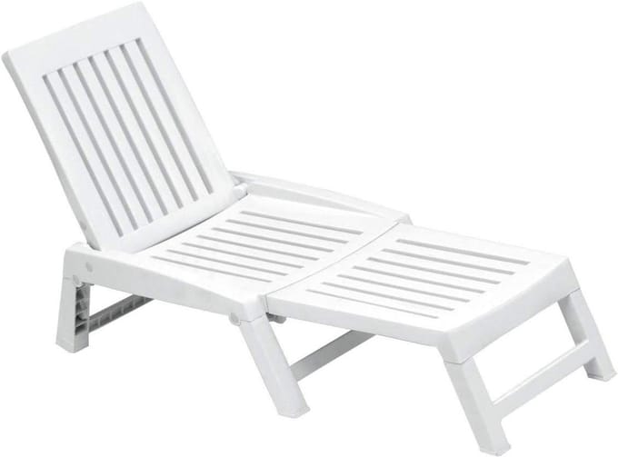 Kinderbed Chaise Longue - Zonnebed Tuin - Ontspannen Buiten - Inklapbaar Ontwerp - Niet gespecificeerd - Wit