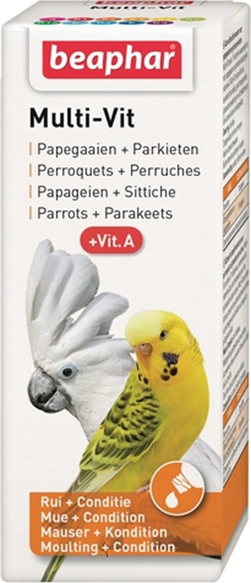 Beaphar multi-vit papegaai en grote parkieten - 50 ml - 1 stuks