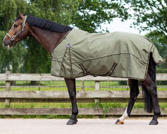 QHP Regendeken 0gr Turnout Collection - maat 90/125 - safari