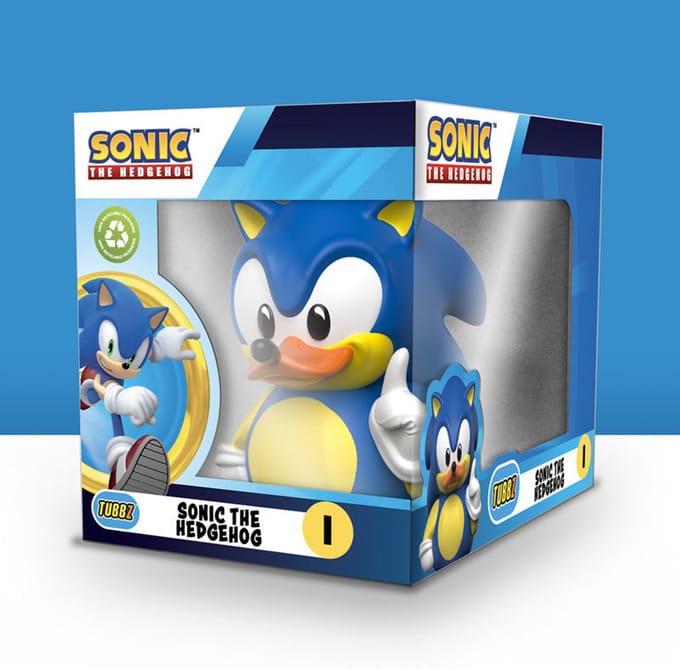 Numskull - Best of TUBBZ Boxed Badeend - Sonic the Hedgehog - Sonic - 9cm