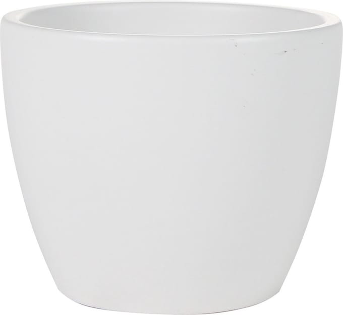 Ter Steege Bloempot - wit - glans - Scandinavisch - 15 x 12 cm - plantenpot