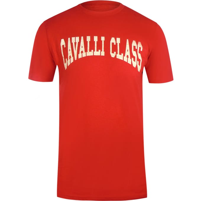 Cavalli Class Varsity Logo Rood T-shirt