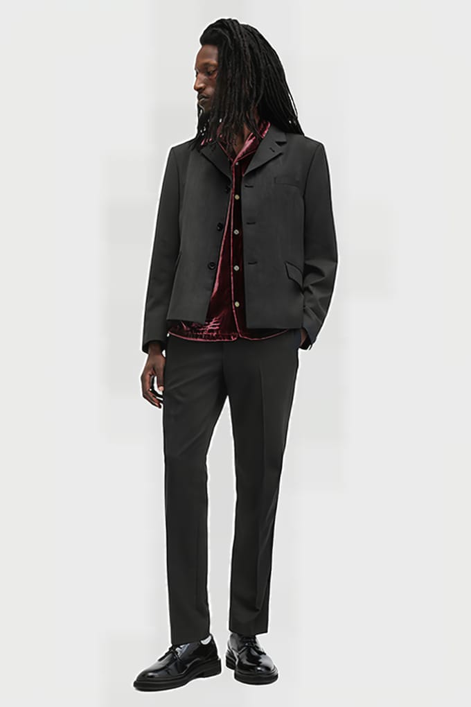 AllSaints Blackwater Trouser Charcoal Grey Maat: W32 | Tailored Broeken Outlet | Heren | Grijs