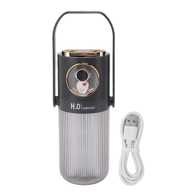 Humidificateurs Ion Négatif Double Pulvérisation Gris Faible Bruit 380ml Portable Alimentation Multiple pour gray