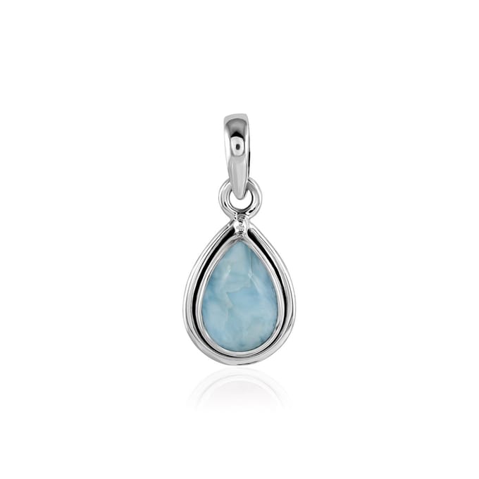 SilverGems Zilveren hanger met Larimar edelsteen