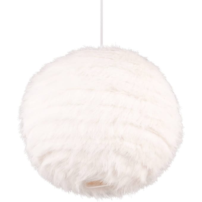 REALITY FURRY - Hanglamp - Zand - excl. 1x E27 10W - D: 35 cm - Aanpasbaar in hoogte