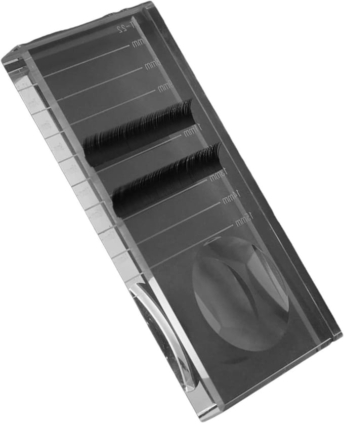 Transparant glazen wimperpalet voor kunstwimpers - Duurzaam en functioneel - Make-up accessoire - Geschikt voor professioneel gebruik.