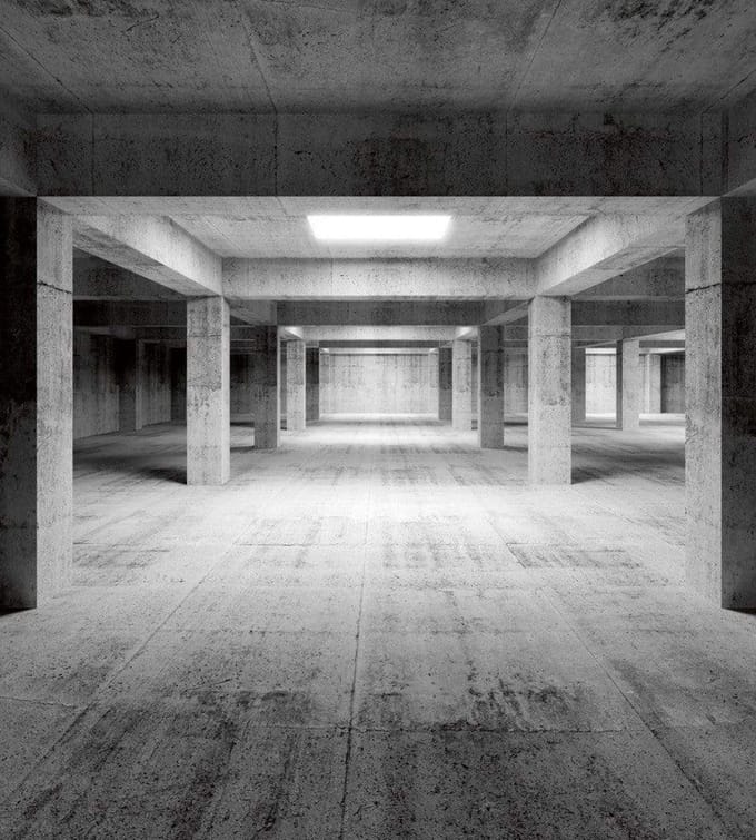 Fotobehang - Industrial Hall 225x250cm - Vliesbehang