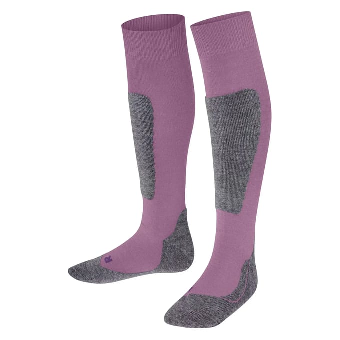 FALKE Active Ski warm dik wol functioneel materiaal skisokken kinderen roze - maat 31-34