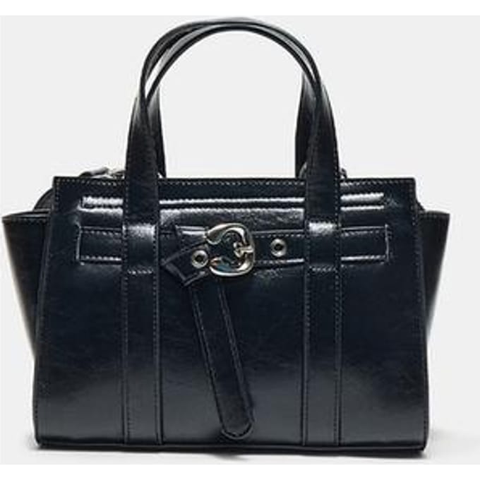 Stradivarius Mini totebag met gesp  Zwart OS