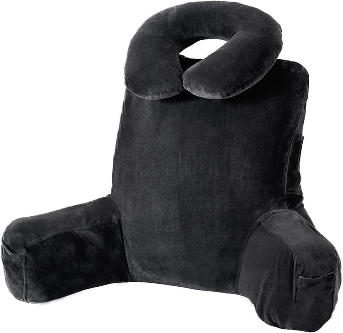 Bedrust Kussen - Steun Kussen - Comfortabel Rusten - Extra Groot Formaat - 31 Inch - Zwart