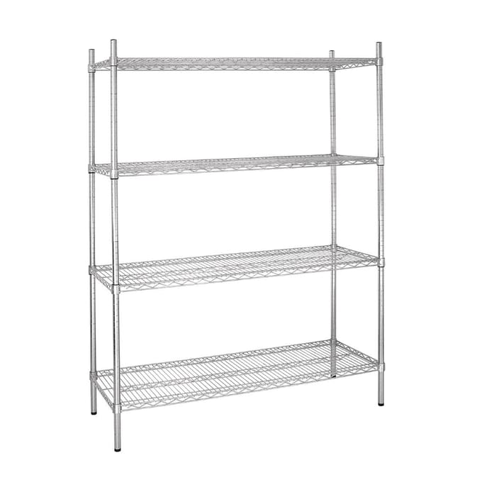 Vogue voorraadrek met 4 schappen 152.5x46cm