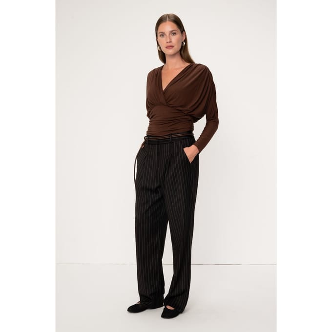 VIVEH Salvia Top Walnut Taglia: 34 | Maglie a manica lunga Outlet | Donna | Marrone