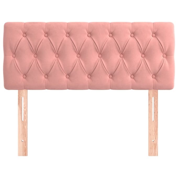 vidaXL - Hoofdbord - 100x7x78/88 - cm - fluweel - roze