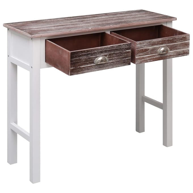 vidaXL - Wandtafel - 90x30x77 - cm - hout - bruin