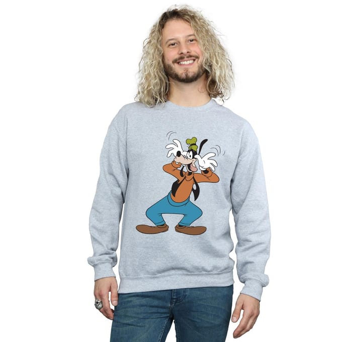 Disney Heren Gek Goofy Sweatshirt (Sportgrijs)