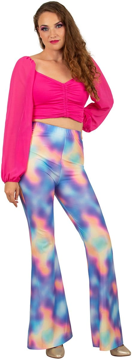 Flared broek Dames Kaleidoscoop - Maat L/XL