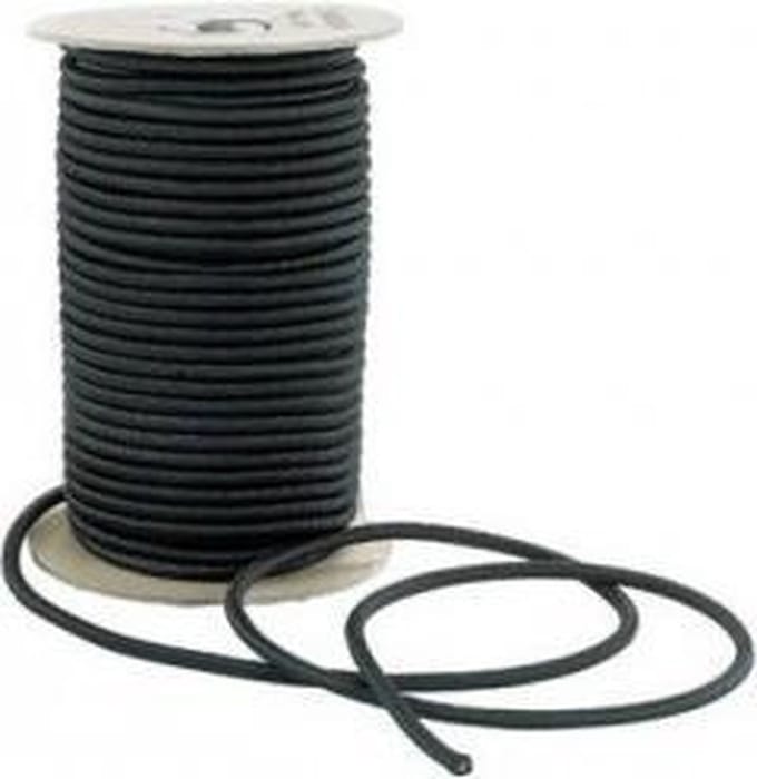 Elastisch Touw - 10 mm - ZWART - elastiek per meter