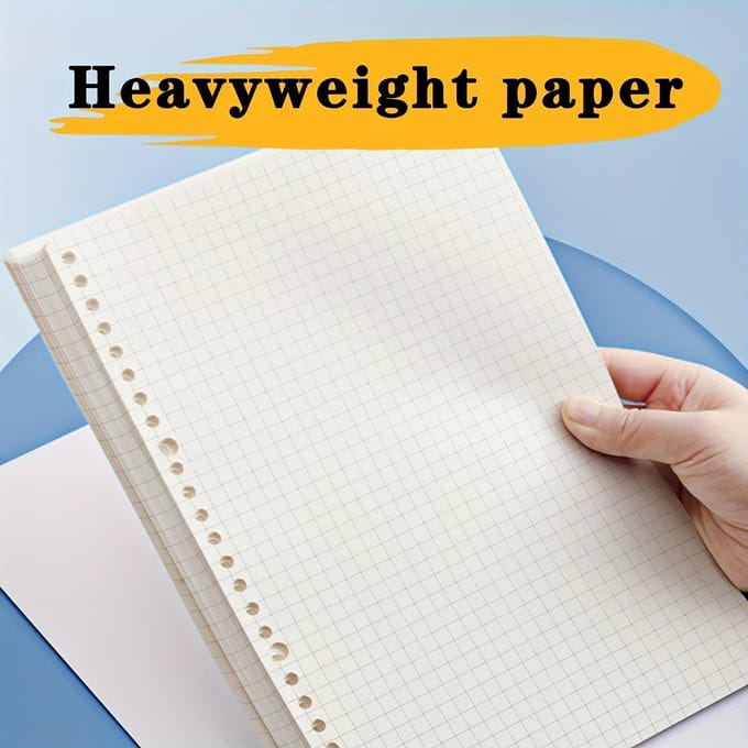 60 Vellen Losbladig Papier B5 Verwijderbaar Draagbaar Losbladig Papier Geschikt voor Ringbanden, Notitieboek Invoegvellen En Dagboeken yellow