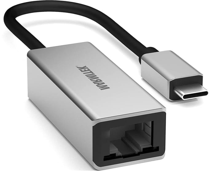 USB C naar Ethernet Adapter - USBC converter - Stabiel Internet - Aluminium behuizing - 15 cm kabel - Antraciet