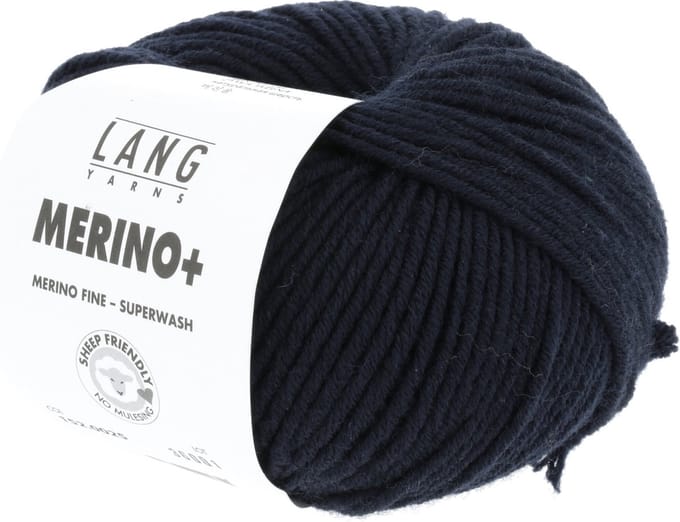 Lang Yarns Merino Plus - 25 marineblauw - Merinowol Garen
