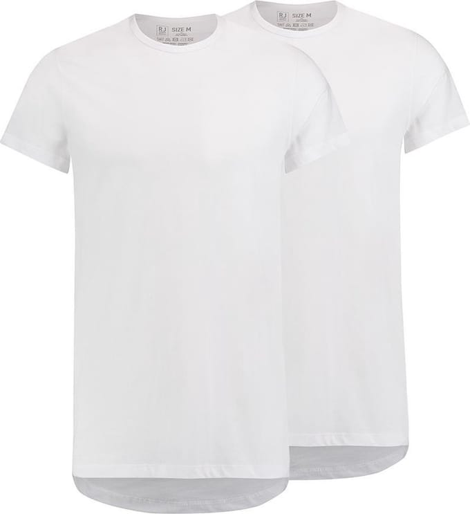 RJ Everyday Rotterdam 2-Pack Heren Ronde Hals T-Shirt Wit M