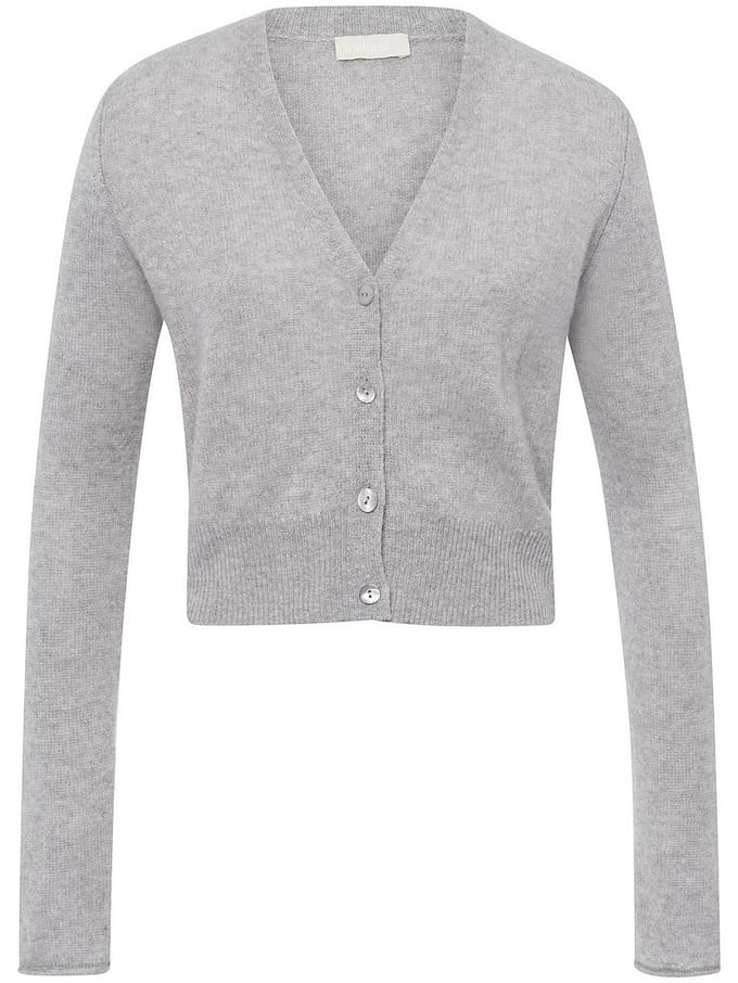 Vest en 100% kasjmier Van Peter Hahn grijs