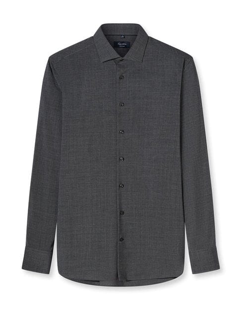 OLYMP Signature Overhemd, Tailored Fit, Signature Kent, Middengrijs