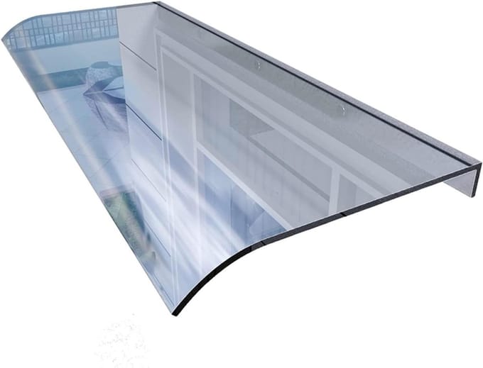 Deurluifel Polycarbonaat - Overkapping Buiten - Bescherming Terras - Weerbestendig Materiaal - Tot 240cm Lengte - Transparant