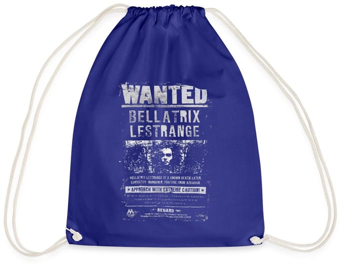 Harry Potter Bellatrix Lestrange Wanted Poster Gymtas