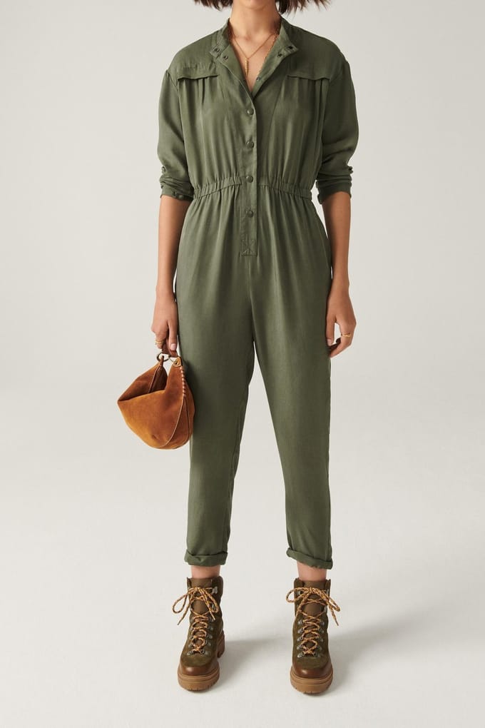 BA&SH Combinaison Anissa Kaki Taglia: S | Tute Outlet | Donna