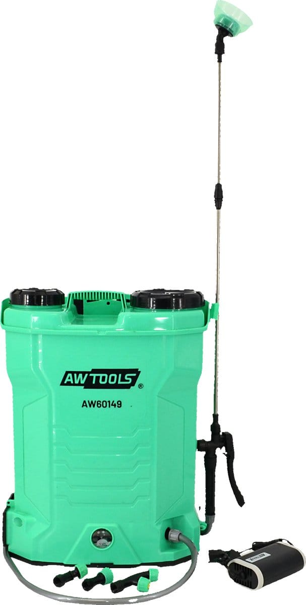 AWTools 16L - Rugspuit - Accu - 12V 8Ah - Telescooplans