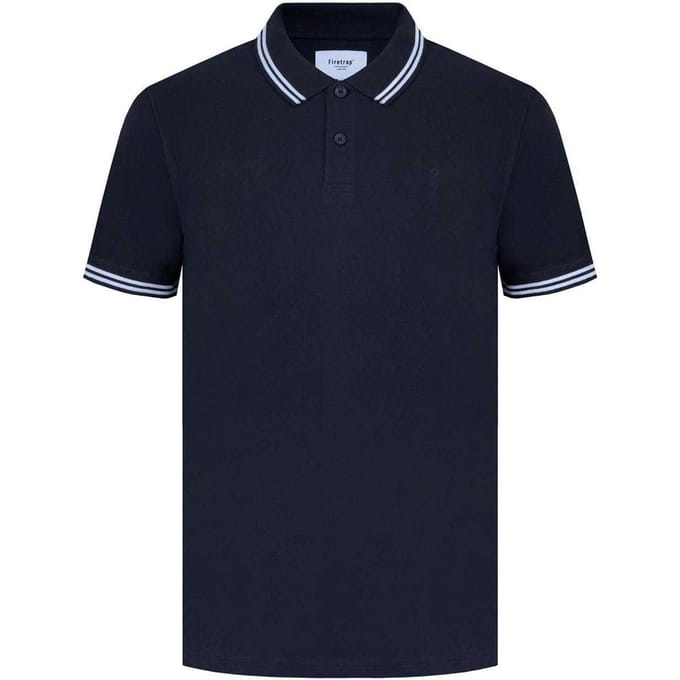 Firetrap Heren Lazer-logo katoenen poloshirt (Zwart)