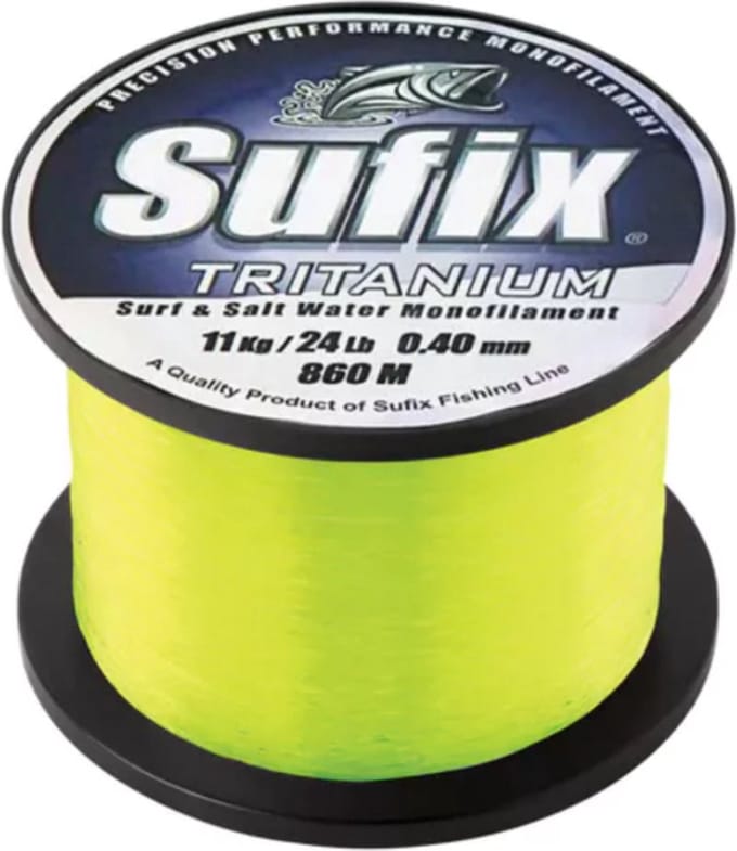 Sufix Tritanium 1/4 Lb Spoel | Neon Chartreuse 0.33mm Neon Chartreuse